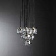 JC Seaver Crystal Round Cluster Chandelier 14"