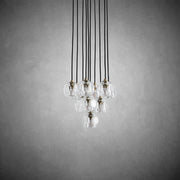 JC Seaver Crystal Round Cluster Chandelier 14"