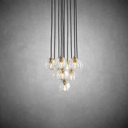 JC Seaver Crystal Round Cluster Chandelier 14"