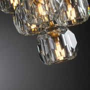 JC Seaver Crystal Round Cluster Chandelier 14"