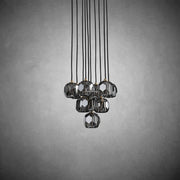 JC Seaver Crystal Round Cluster Chandelier 14"