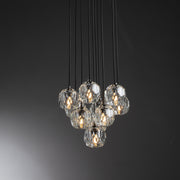 JC Seaver Crystal Round Cluster Chandelier 19"