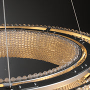 JC Halo Crystal Round Chandelier 32", 41", 60"