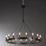 JC Caminare Vintage Candelabra Round Chandelier