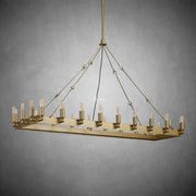 JC Caminare Vintage Filament Rectangular Chandelier