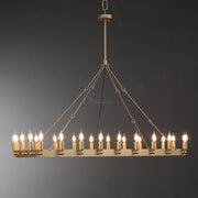 JC Caminare Vintage Candelabra Rectangular Chandelier