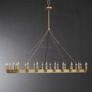 JC Caminare Vintage Candelabra Rectangular Chandelier