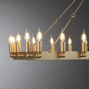 JC Caminare Vintage Candelabra Rectangular Chandelier