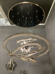 JC Aleron Crystal Ring Sputnik Chandelier