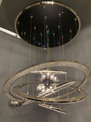 JC Aleron Crystal Ring Sputnik Chandelier