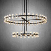 JC Bordeaux Wine-Glass Round 2-Tier Chandelier 60"