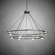 JC Newton Two-Tier Round Chandelier 48", 60"