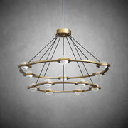 JC Newton Two-Tier Round Chandelier 48"