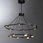 JC Newton Two-Tier Round Chandelier 48"