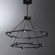 JC Newton Two-Tier Round Chandelier 48"