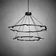 JC Newton Two-Tier Round Chandelier 48"