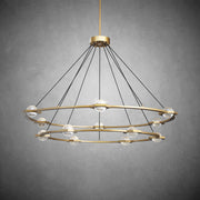 JC Newton Two-Tier Round Chandelier 48", 60"