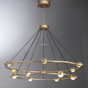 JC Newton Two-Tier Round Chandelier 48"