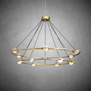 JC Newton Two-Tier Round Chandelier 48", 60"