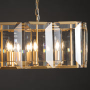 JC Aubrey  Crystal Rectangular Chandelier 62"