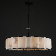 Harlew Calcite Round Chandelier 31"