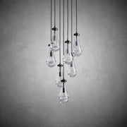 JC Raindrops Round Chandelier 18"