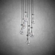 JC Raindrops Round Chandelier 18"