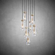 JC Raindrops Round Chandelier 18"