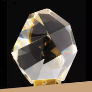 JC Angel Faceted Crystal Prisms Short Wall Sconce