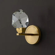 JC Angel Faceted Crystal Prisms Short Wall Sconce