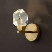 JC Angel Faceted Crystal Prisms Short Wall Sconce