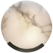 Cairo Alabaster Round Plate Wall Sconce