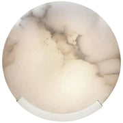 JC Iris Alabaster Round Plate Sconce,Modern Wall Lamp