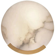 JC Iris Alabaster Round Plate Sconce,Modern Wall Lamp