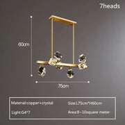 JC Kayamanti Crystal Linear Chandelier