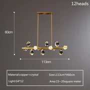 JC Kayamanti Crystal Linear Chandelier