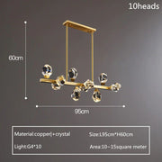 JC Kayamanti Crystal Linear Chandelier