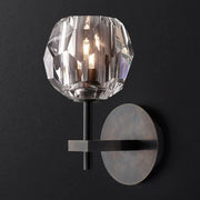 JC Seaver Clear Glass Short Wall Sconce