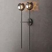 JC Seaver Smoke Glass Double Grand Wall Sconce