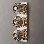 JC Seaver Smoke Glass Linear Short Wall Sconce