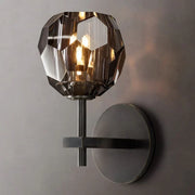 JC Seaver Smoke Glass Short Wall Sconce