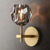 JC Seaver Smoke Glass Short Wall Sconce