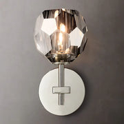 JC Seaver Smoke Glass Short Wall Sconce