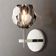 JC Seaver Smoke Glass Short Wall Sconce