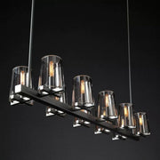 JC Kusea Glass Linear Chandelier 49"