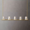 JC Kusea Glass Linear Chandelier 49"