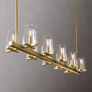 JC Kusea Glass Linear Chandelier 49"