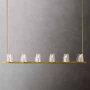 JC Kusea Glass Linear Chandelier 60"