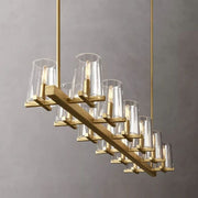 JC Kusea Glass Linear Chandelier 60"