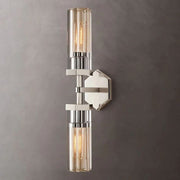 JC Lanchester Hexagonal Linear Short Wall Sconce